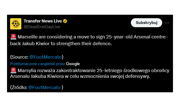 WIELKI KLUB z Ligue 1 chce Jakuba Kiwiora!